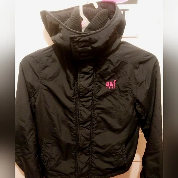 Abercrombie & Fitch Weather Warrior Winter Coat Size Youth XL  black / red - Picture 10 of 14